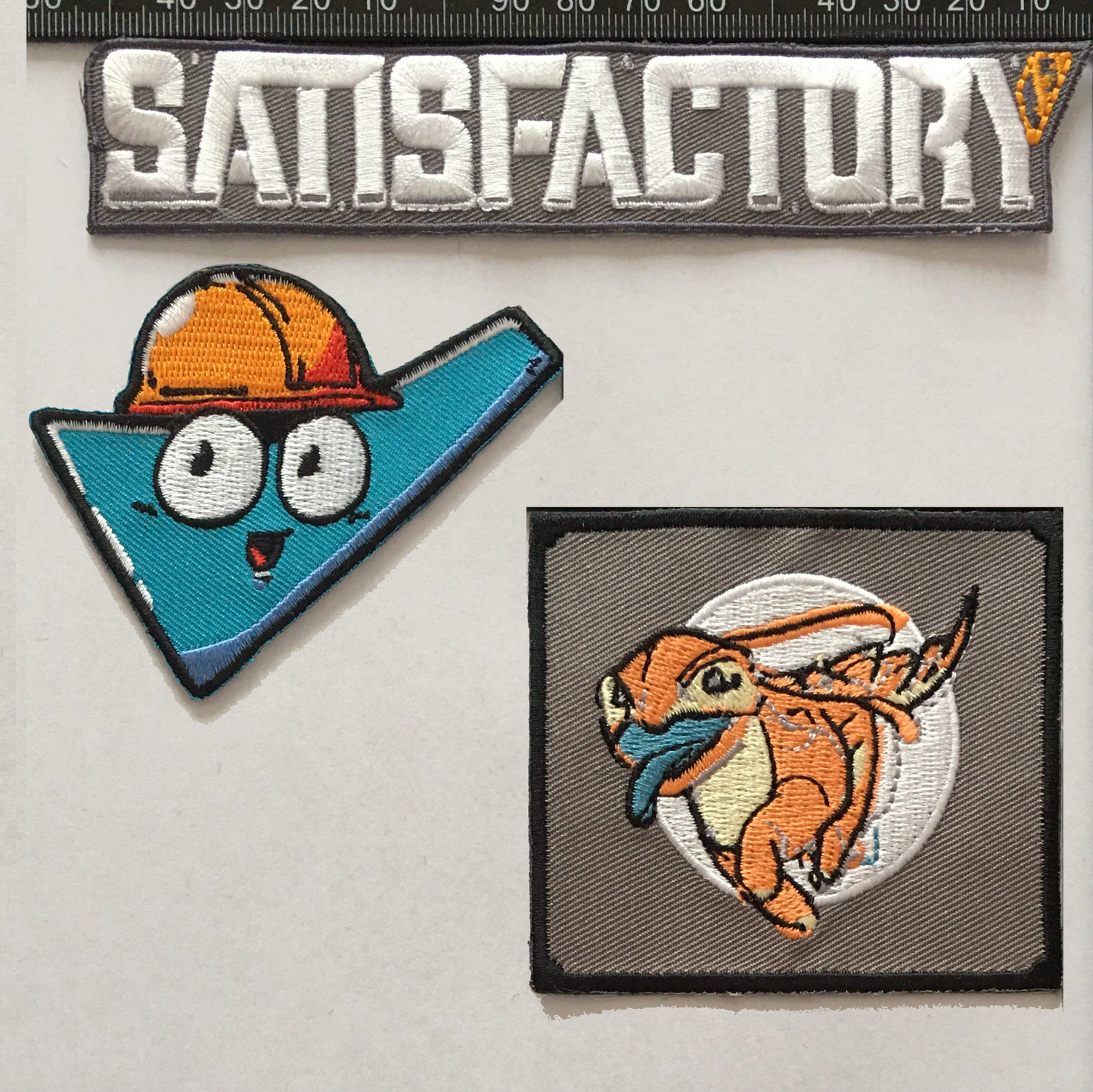 Satisfactory Embroidered Patch - Set of Three