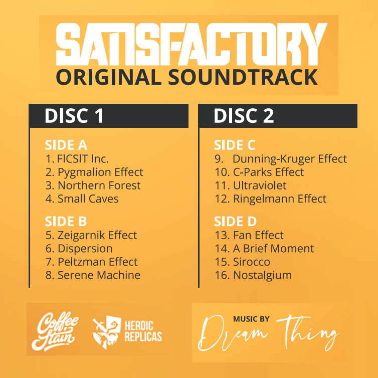 Satisfactory Original Soundtrack on Vinyl 2LP Set [PRE-ORDER]